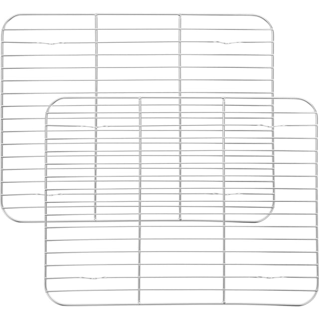 HAMPPLIES 2Pcs Baking Rack for Oven and Grill Stainless Steel Wire Rack Supports Heavy Weight
