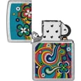 thumbnail image 4 of Zippo 48579 Flower Power Design Street Chrome Windproof Lighter, 4 of 5