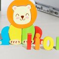 thumbnail image 3 of Visland Smooth Surface Hand-eye Coordination Wood Color Words Animal Shape 3D Puzzles for Kids, 3 of 8