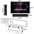 thumbnail image 4 of 30" Electric Fireplace Insert, 750W/1500W LED Fireplace w/Remote Control, 8H Timer & 12 Flame Colors, Wall Mounted Fireplace, Fireplace Heater, Recessed Electric Fireplace for Home RV, 4 of 10