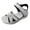 Gris, variante sur Sandales en Cuir pour Femmes Bout Rond Ouvert Boucle Ajustable Plateforme Mules Mode Compensées à Enfiler Été Décontractées Antidérapantes Marche Plage Pantoufles Gris Taille 9