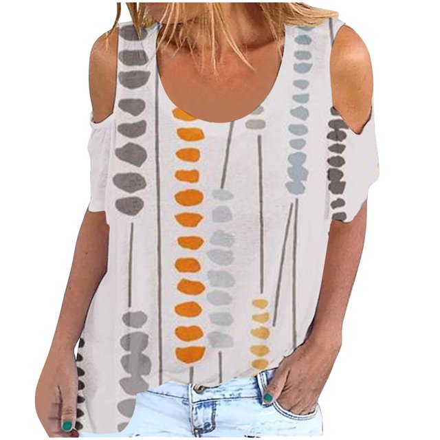 Birdeem Fashion Woman Round Neck Printing Short Sleeve T Shirt Blouse Tops Sweatshirt