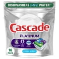 thumbnail image 1 of Cascade® Platinum™ ActionPacs™ Dishwasher Detergent Fresh Scent 16CT, 1 of 9