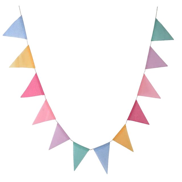 Bannière Suspendue Décorative Fanion 4 Mètres Drapeaux Triangulaires Décor pour Intérieur Extérieur