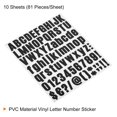 thumbnail image 3 of Unique Bargains Vinyl Self Adhesive Letter Number Sticker Decal Kit, Black 81 Piece 10 Sheets, 3 of 5