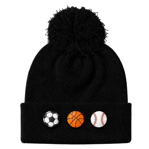 Charms Kids' Winter Pompom Hat with Removable Mix-and-Match Charms