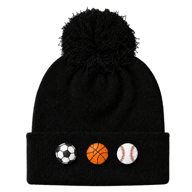 Charms Kids' Winter Pompom Hat with Removable Mix-and-Match Charms