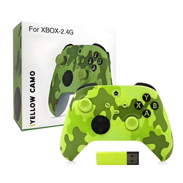 CNKOO Wireless Controller for Xbox One Seamless-Operation Pc Controller Smooth-Action Game Joystick Immersive and Adaptive Gaming Controller for Xbox Camouflage Green