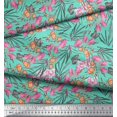 thumbnail image 2 of Soimoi Poly Georgette Fabric & Orchids Floral Fabric Prints by Yard 52 Inch Wide, 2 of 3