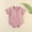 Pink, variant on JDQJBZ Baby Romper Summer Clothes Short Sleeve Solid Color Lapel Collar Bodysuit