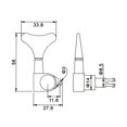 thumbnail image 4 of Tuner à Cordes Tuning Peg Tuner Tête Scellée Bouton Tuner Tête de Machine Scellée Bouton pour Corde Tuning Instrument Accs Corde Tuning Basse Pars Noir 4R, 4 of 7