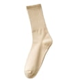 thumbnail image 1 of XIAQUJ Womens Socks Solid Color Socks Colorful Lightweight Cotton Pile Socks Socks Socks Khaki One Size, 1 of 3