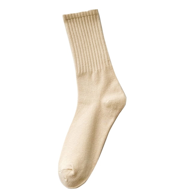 XIAQUJ Womens Socks Solid Color Socks Colorful Lightweight Cotton Pile Socks Socks Socks Khaki One Size
