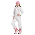 thumbnail image 3 of Comdrip Combinaison de Neige pour Enfants Combinaison de Neige pour Enfants Filles Imperméable Isolée Combinaisons de Ski Combinaisons d'Hiver Combinaisons pour Garçons Combinaison de Neige Blanche 150, 3 of 6