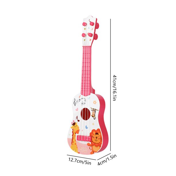 Ukulélé Jouet 38 Cm Pour Enfants – 4 Cordes Réglables En Nylon, Guitare Légère En ABS, Idéal Dès 12 Mois