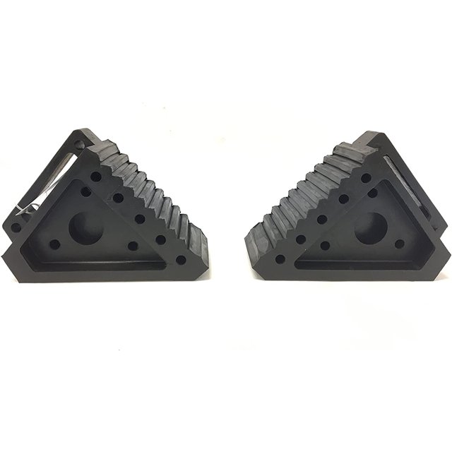 LOLIPPYY 1Pack Rubber Wheel Chock Parking Blocks Black for Truck Vehicle Stabilization