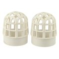 thumbnail image 1 of 2pcs Breathable Cap Filter Pipe Air Duct Guard Mesh Vent Cover Hood White PVC, 1 of 8