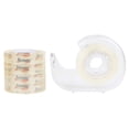 thumbnail image 1 of Graflsoa 1.2cm Tearable Adhesive Tape Set - 12mmx30Y, 5 Rolls with 1 Transparent Cutter (Random Color) for Office & School Use, 1 of 6