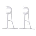 thumbnail image 1 of MasteelfCA 2pcs Aluminum Alloy Curtain Rod Bracket Roman Style Pole Rack Thick Curtain Holder Curtain Drapery Rod Curtain Accessories Curtain Pole Holder Door Frame Hook(Single Bracket White), 1 of 8