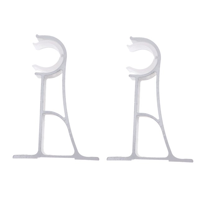 MasteelfCA 2pcs Aluminum Alloy Curtain Rod Bracket Roman Style Pole Rack Thick Curtain Holder Curtain Drapery Rod Curtain Accessories Curtain Pole Holder Door Frame Hook(Single Bracket White)