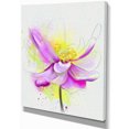 thumbnail image 2 of Belle Fleur Violette avec Jaune - Oeuvre Murale sur Toile de Fleurs, 2 of 4