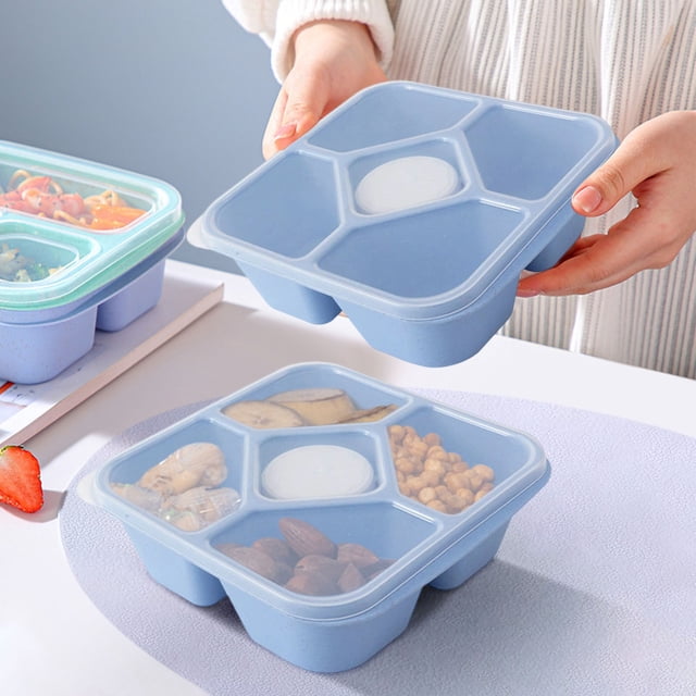 Yhmxh Boîte à Lunch pour Enfants Gadgets de Cuisine Boîte Bento Contenants à Collation avec 5 Compartiments pour Préparation de Repas École Voyage Contenant Lunchable Contenants à Lunch Réutilisables Bentgo Boîte à Lunch