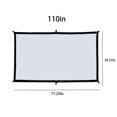 thumbnail image 2 of LNGOOR Écran de Projecteur 110 Pouces Écran de Projecteur de Film 16 9 Pliable Portable Infroissable Projection Intérieure Extérieure pour Maison Fête Bureau Salle de Classe, 2 of 8