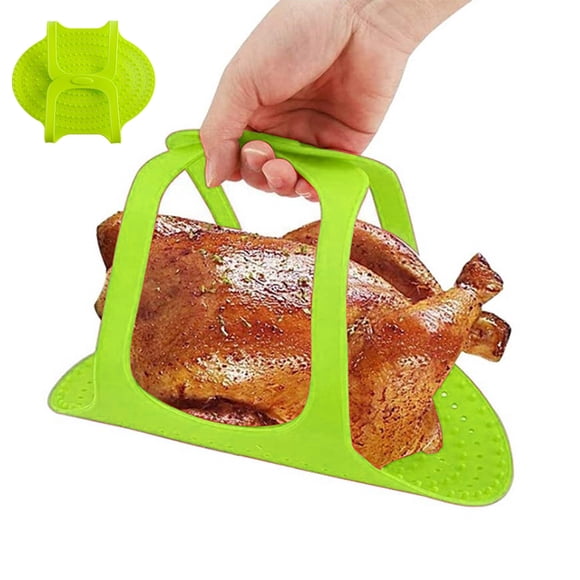 Panier à Torréfier en Silicone Résistant à la Chaleur jusqu'à 260°C, Outil de Manipulation de Viande pour Grill et Four pour Action de Grâce/BBQ