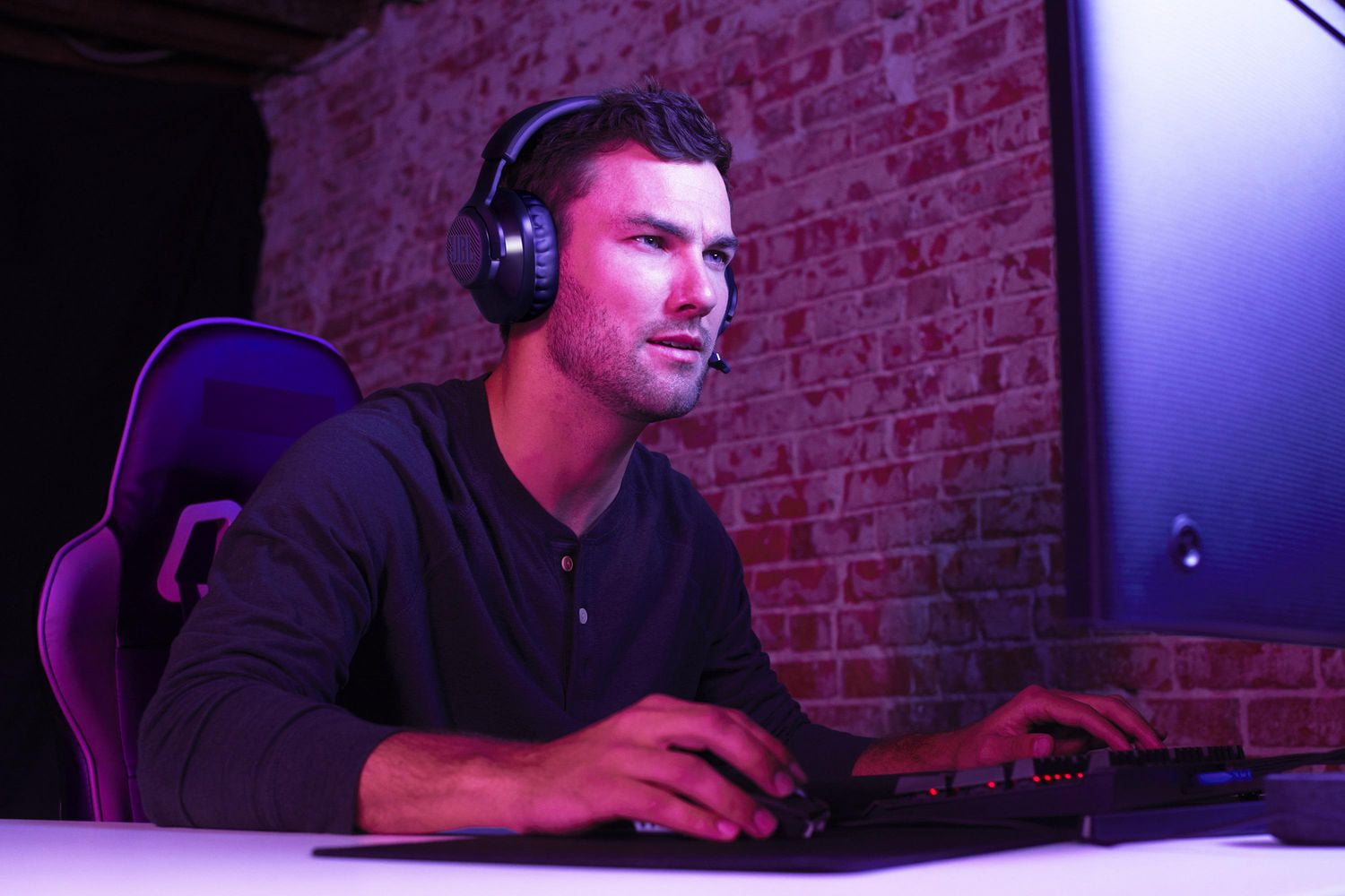 JBL Quantum 350 Casque gaming PC sans fil avec micro amovible