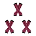 thumbnail image 3 of Maytalsory Bas Longs Épais et Confortables en Polyester Faciles à Assortir rose Rouge et Noir 3Set, 3 of 6