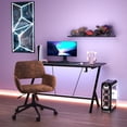 thumbnail image 2 of Homy Casa Chaise de Gaming pour Filles et Femmes, Chaise Moderne Rembourrée avec Roues Pivotantes à Hauteur Réglable, Suède Brun, 2 of 6