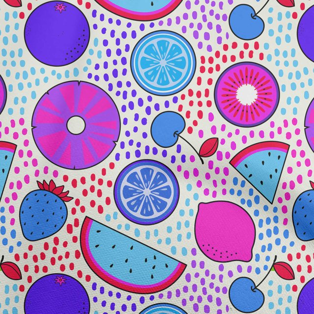 oneOone Velvet Fuschia Pink Fabric Tropical Fruit Sewing Craft Projects Fabric Prints By Yard 58 Inch Wide