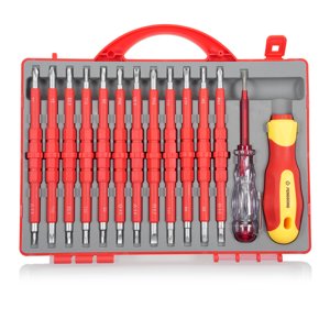 PENGGONG Costumes tournevis,Poignée professionnelle premium Ensemble tout-en-un 12pcs Jeu de tournevis 9714b 500v Jeu de crayons d'essai avec jeu de test 500v ensemble 9714b Crayon du conducteur à vis 9714b Prime