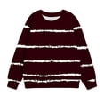 thumbnail image 4 of Yuyuzo Chandails en Molleton pour Filles Tout-Petits Col Rond Manches Longues Décontracté Confortable Rayé Pull d'Automne pour Bébé Fille, 4 of 5