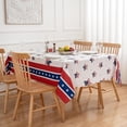 thumbnail image 2 of 4th of July 60x120 Tablecloth Rectangle Patriotic Memorial Day American Flag Stars Table Cloth - Oblong Polyester Independence Day Table Cover Washable Waterproof for Party Picnic Dinner Décor, 2 of 7