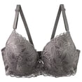 thumbnail image 1 of Lenpel Women's Plus Size Push up Bras Comfort Underwire Supportive Full Coverage Lace Bralettes Lifting Everyday Bras, 1 of 3