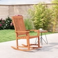 thumbnail image 4 of Costway 2 PCS Outdoor Rocking Chair with Slatted Seat Wide Armrests and Footrest for Patio, 4 of 9