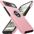 thumbnail image 1 of KOMI for Google Pixel 8 Case, Slim Fit Case for Pixel 8 with Ring Holder Kickstand [Military Grade Drop Tested] [TPU+PC] Dual Layer Shockproof Protective Phone Case for Google Pixel 8, Pink, 1 of 5