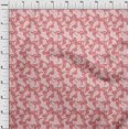 thumbnail image 4 of oneOone Velvet Medium Pink Fabric Floral Botanical Craft Projects Decor Fabric Printed By The Yard 58 Inch Wide, 4 of 4