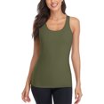 thumbnail image 3 of Charmo Camisole en Coton pour Femme avec Soutien-Gorge Intégré Débardeur Extensible sous-Maillots Cami 2 Paquets, 3 of 7