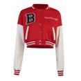 thumbnail image 3 of Women Varsity Jacket Long Sleeve Cropped Baseball Jacket Bomber Coats, 3 of 9