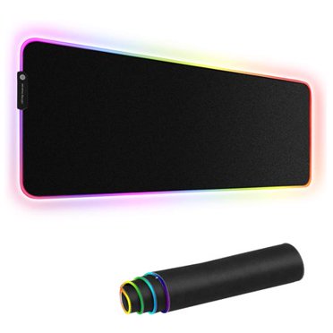 APPIE RGB Gaming Mouse Pad, Large Extended Thick Led Mouse Pad Mat with 9 Lighting Modes, Anti-Slip Waterproof Oversized Computer Keyboard Desktop Pad, XXL/23.5x12inch