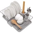 thumbnail image 1 of Dish Drying Rack, 304 Stainless Steel Dish Rack, with Utensil Holder, Cutting Board Holder and Dish Drainer, Dish Rack and Drainboard Set, for Kitchen Counter Top, 1 of 7