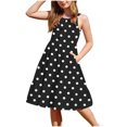 thumbnail image 2 of LOVZFMLL Robe d'Été Décontractée Sans Manches à Col Rond avec Boutons et Poches pour Filles de 2 à 12 Ans, 2 of 7