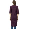 thumbnail image 1 of Phagun Kurti Tunique Unie en Coton Col Mandarin Kurta Blouse Ethnique Décontractée, 1 of 2
