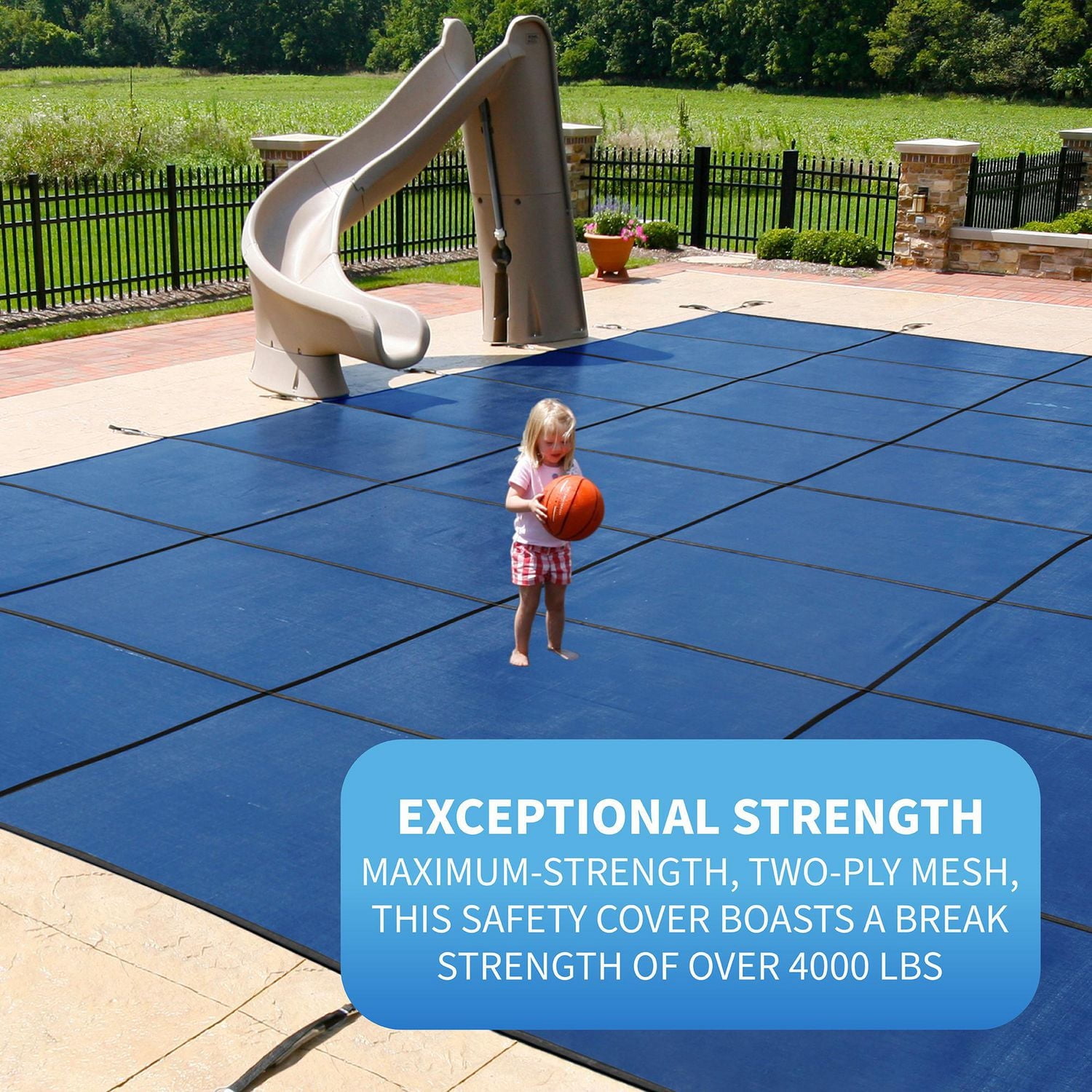 Blue Wave 15-ft x 30-ft Rectangular In Ground Pool Safety Cover