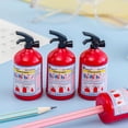 thumbnail image 1 of Manual Fire Extinguisher Shaped Pencil Sharpener, Cute Desk Accessory, Hand Crank Mechanism, Debris Collection Box, Smooth Cutting, 3x1x1 Inch, Red Pocket Sharpener for Kids & Adults, 1 of 9