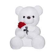 Teddy Bear Stuffed Animals with Rose Giant Teddy Bear Plush Stuffed Animals Toy Soft Gifts for Birthday/Valentine‘s Day