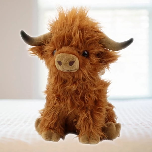Peluche Vache Des Highlands 45 Cm – Animal En Peluche Ultra Doux – Câlin Anti-stress Pour Enfant Et Adulte
