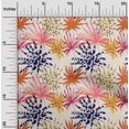 thumbnail image 2 of oneOone Tissu Polyester Spandex Orange Feuille Tropicale avec Texture Matériel de Robe Tissu Imprimé Tissu au Mètre 56 Pouces de Large, 2 of 4